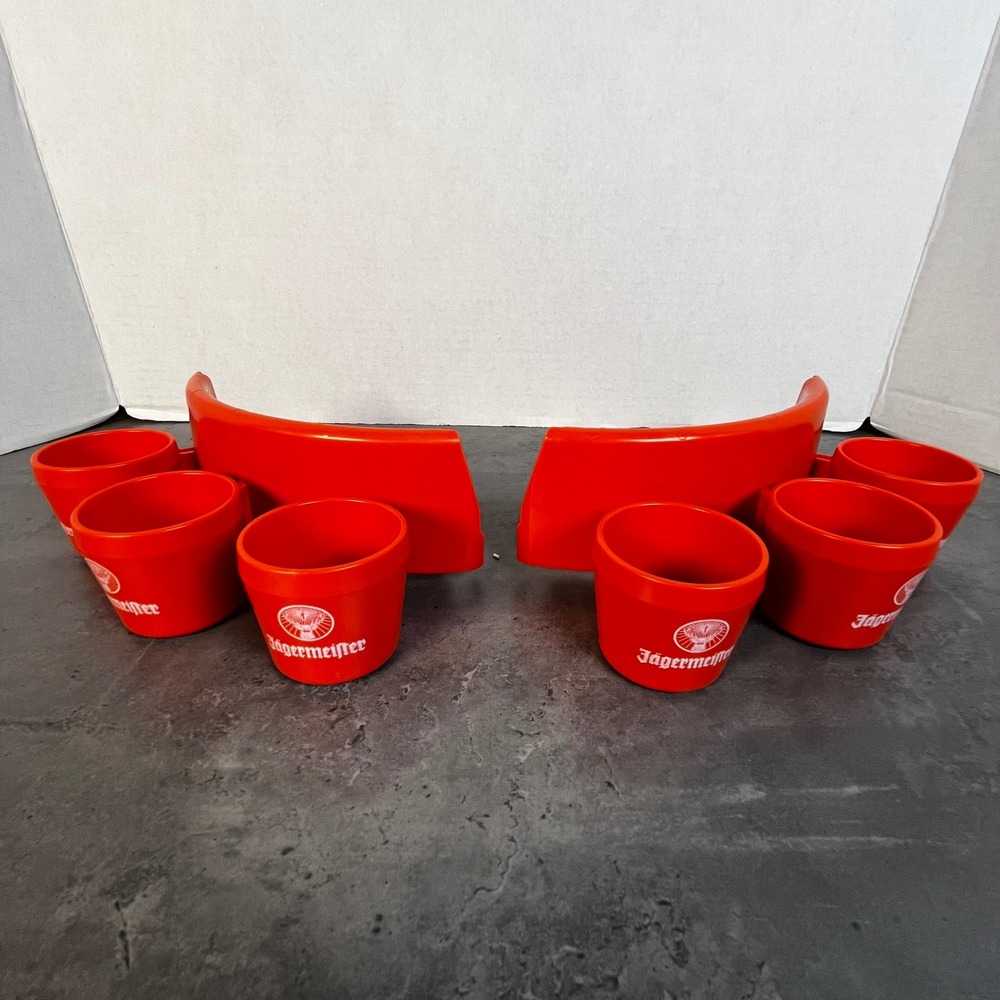 Jägermeister 6 Shooter Orange Shot Glass Holders Barware Set Hip Pants Placement